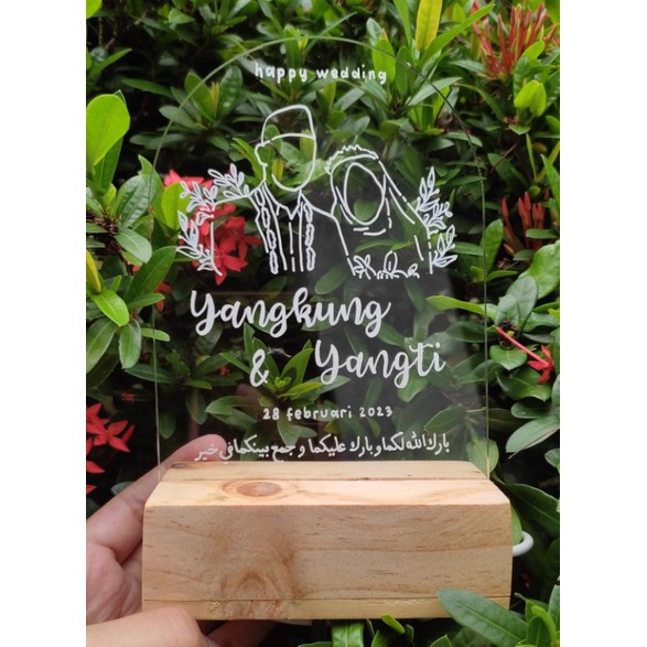 Akrilik lettering kado hadiah wisuda / ulang tahun / wedding / akrilik kado aestetik