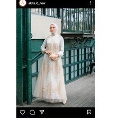 almahira dress ivory size L by akita id