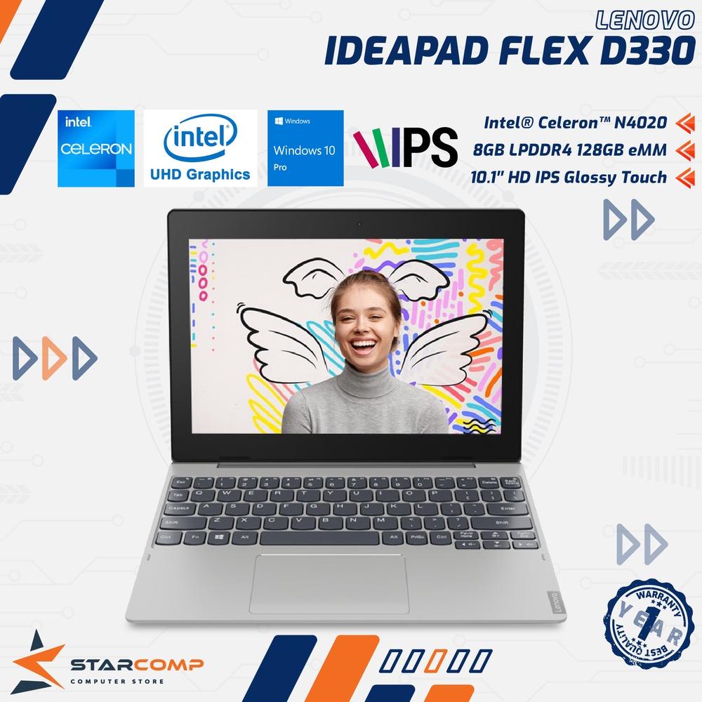 Lenovo Slim D330 Flex TOUCH N4020 8GB 128GB W10Pro 10.1 GREY