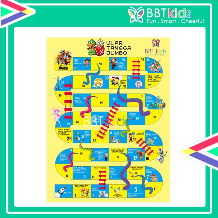 ULAR TANGGA JUMBO ISLAMI PEREMPUAN PINK MAINAN EDUKASI ANAK FREE BANTA