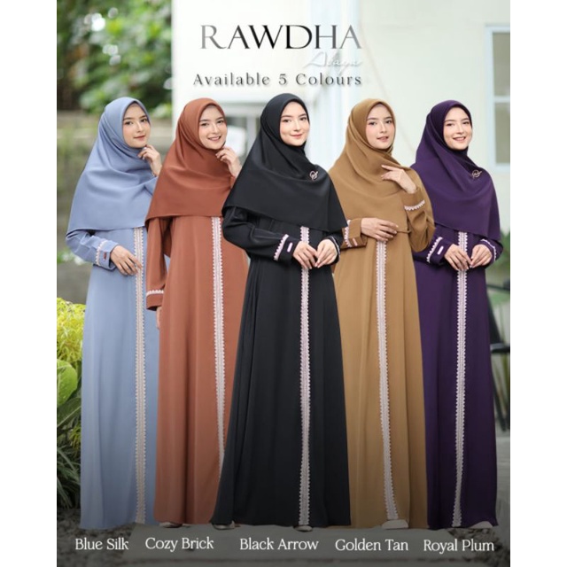 RAWDHA Abaya Simple Elegan Busui by Salvinahijab Najwa Lace Premium