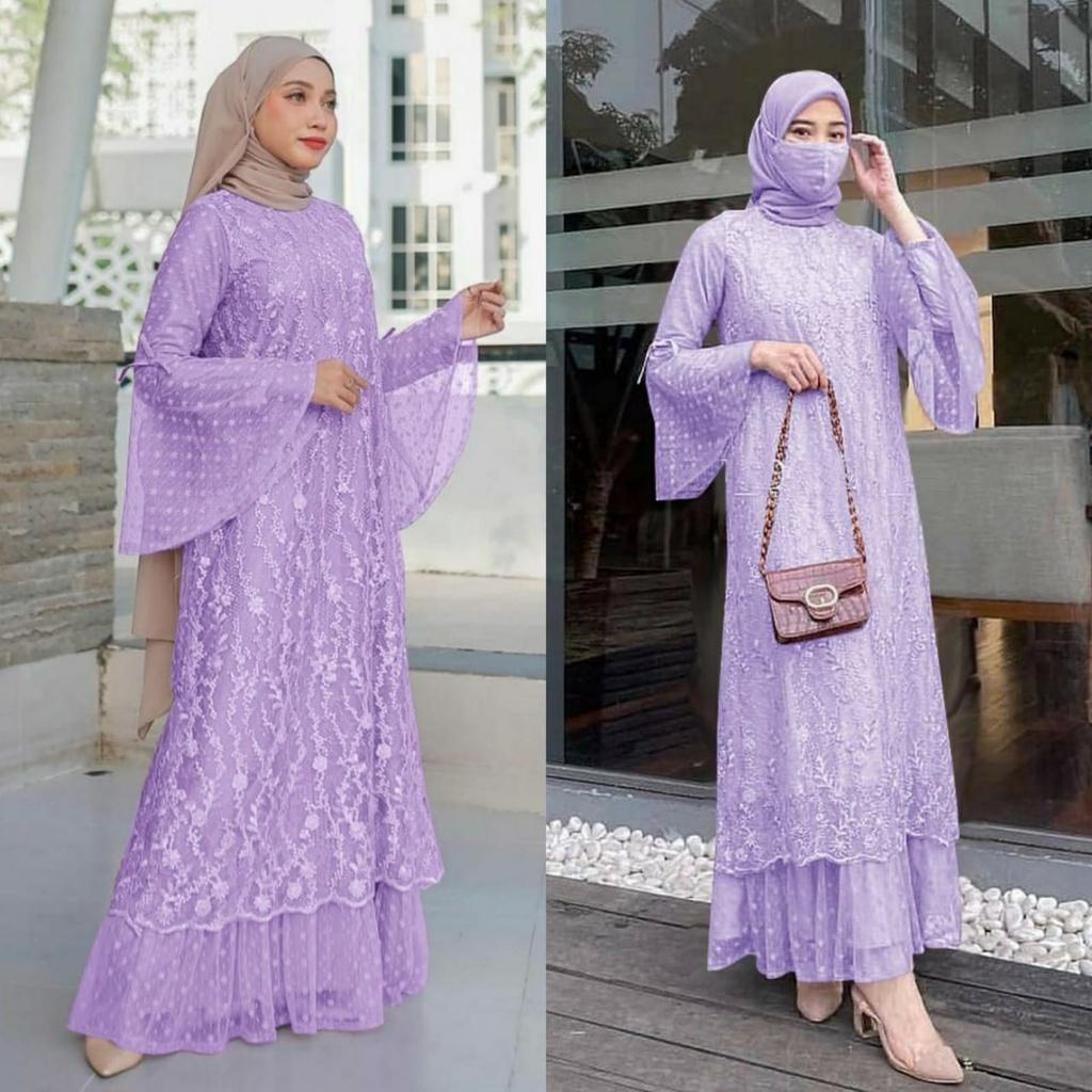 MAXI GELA TILE BRUKAT / NEW MAXI / GAMIS MUSLIMAH / DRESS WANITA / FASHION MUSLIM / COD / BAYAR DI T