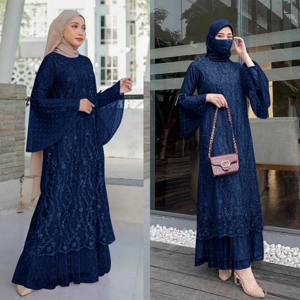 MAXI GELA TILE BRUKAT / NEW MAXI / GAMIS MUSLIMAH / DRESS WANITA / FASHION MUSLIM / COD / BAYAR DI T