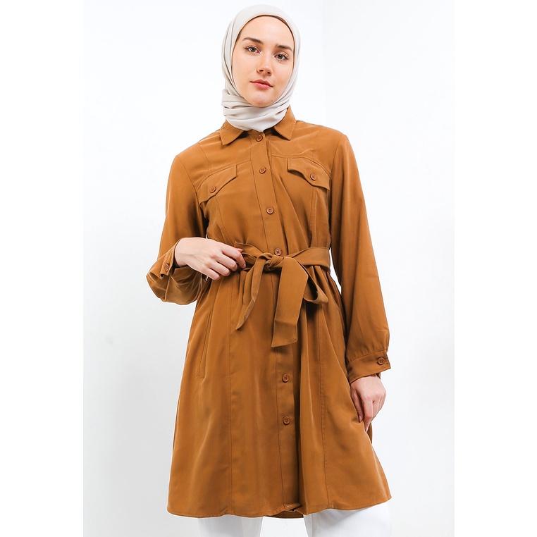 Kemeja Wanita Cardinal Original Cewek Modern Modest Rayon Femme Loose Fit Perempuan