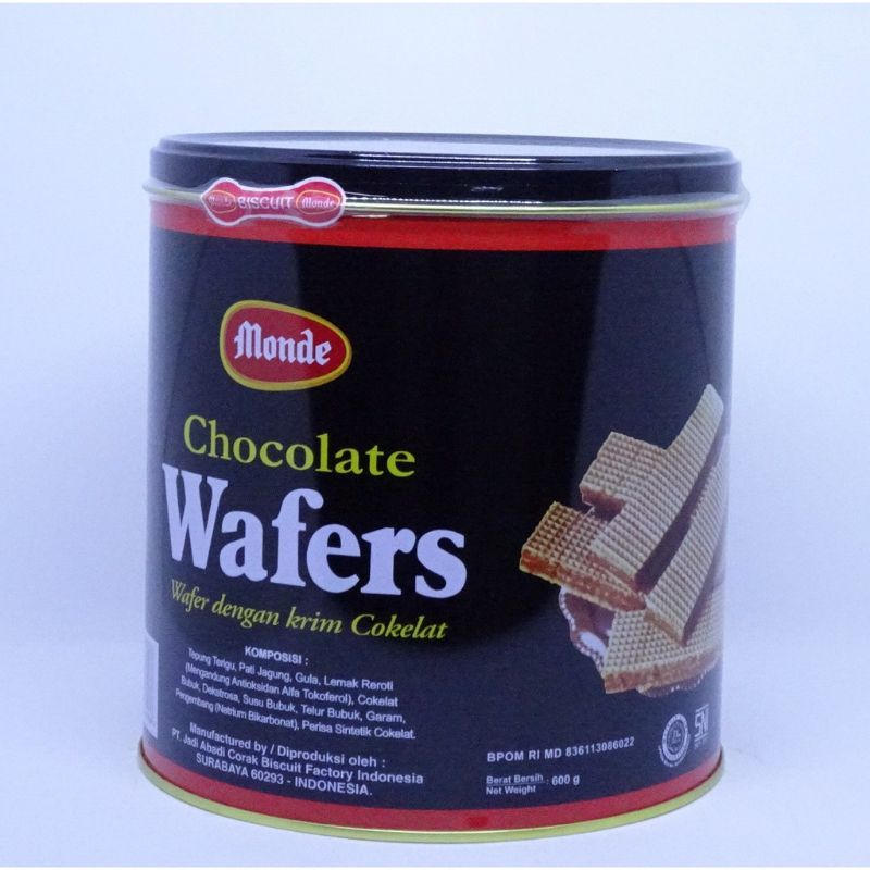 

monde chocolate wafers 600gr wafer kaleng