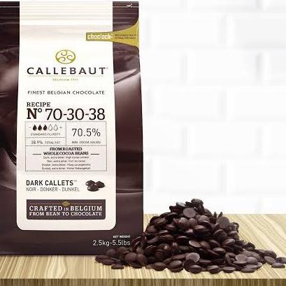 

callebaut 70% 2.5kg coklat callet dark kemasan ori chocolate