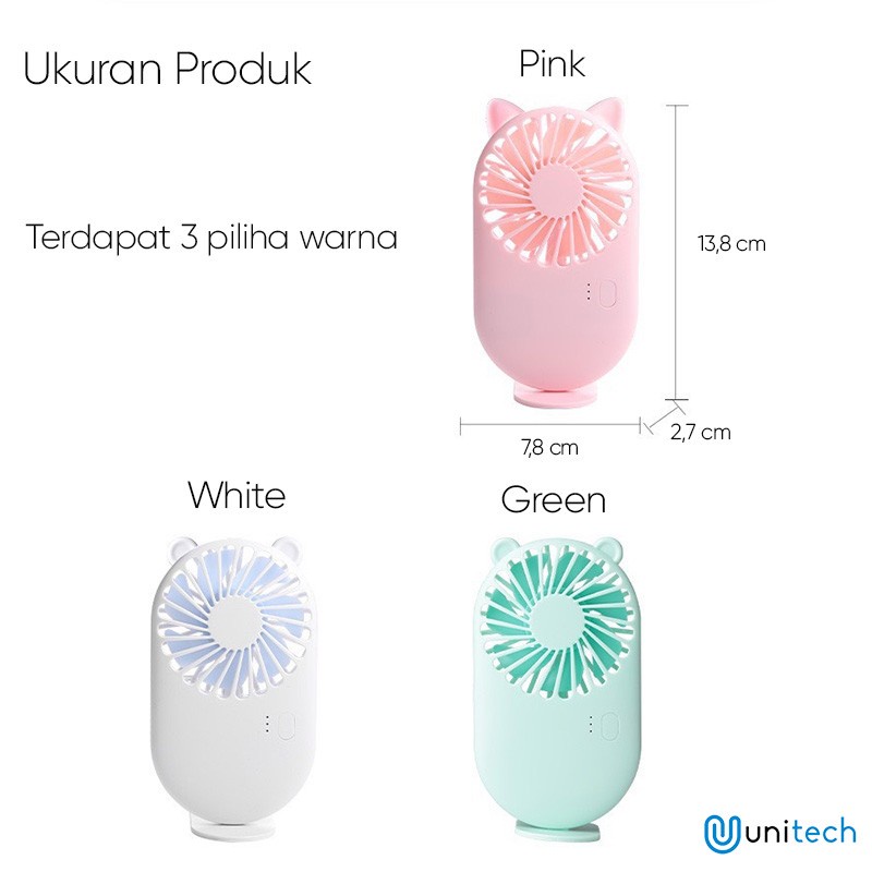 Kipas Angin Mini - Slim Portable Pocket Fan Unitech GS09