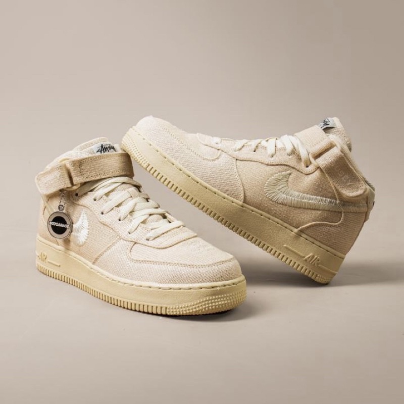 Air Force 1 Mid Stussy Cream