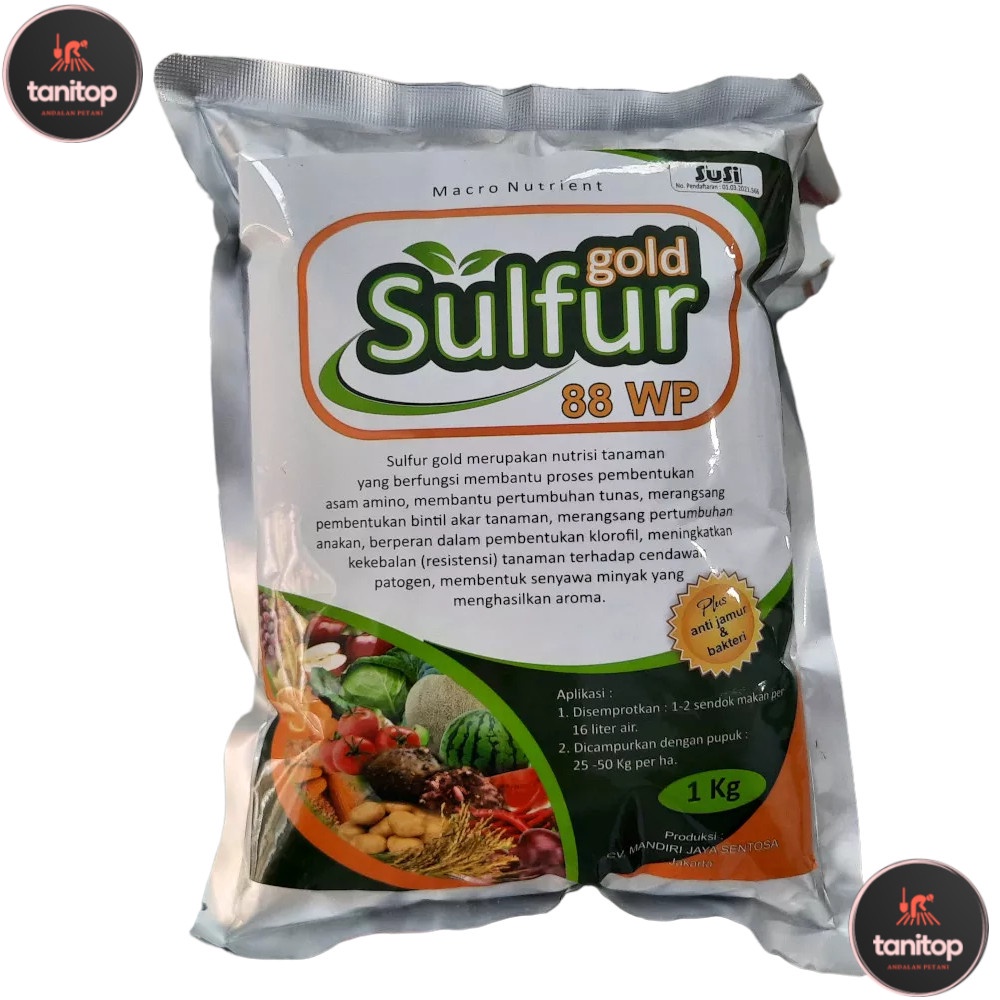 Sulfur Gold 1 Kg Fungisida Sulfur Belerang Anti Jamur