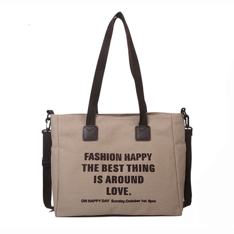 Sera tas kanvas wanita kapasitas besar baru trendi fashion all-match tas jinjing tas bahu niche