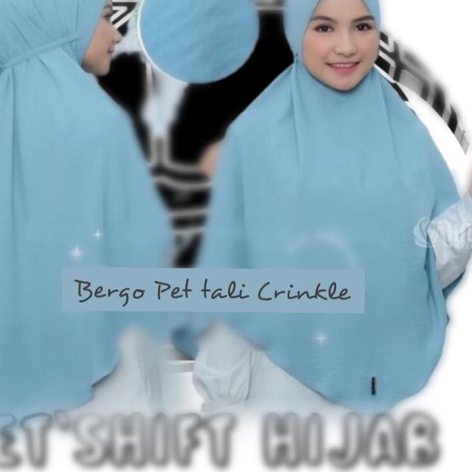 BERGO TALI PET CRINKLE JUMBO/ BERGO VIRAL/KERUDUNG CRINKLE AIRFLOW/ HIJAB CRINKLE PET FLOWLY