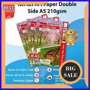 

20 Sheets Kertas Photo Art Paper A5 210gsm 210 gsm Print Double Side sparepart 54PR23
