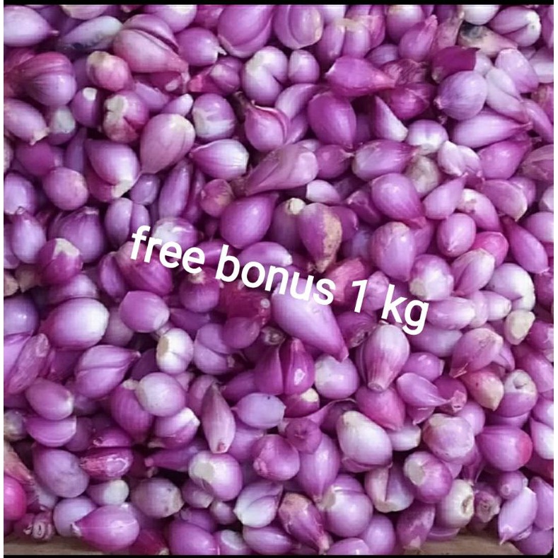 

bawang merah kupas 250gr + gratis bonus