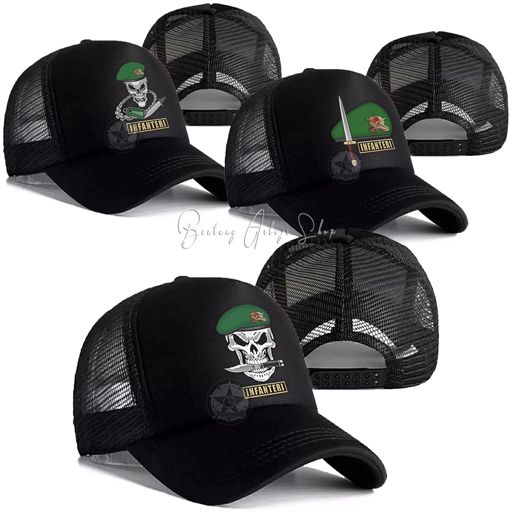 (Exclusive) Topi Infanteri TNI - Angkatan Darat Light Gold