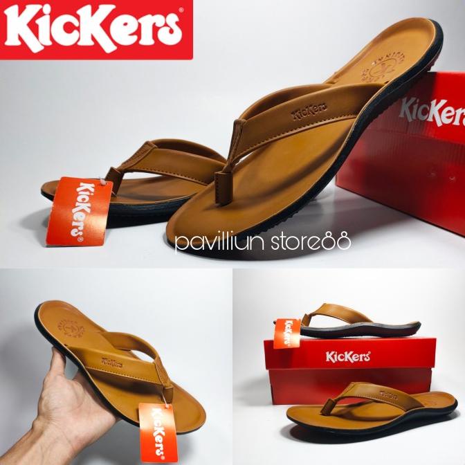 Best Sales Sandal Kickers Pria - Sandal Jepit Kickers Kulit Asli - Sendal Pria Original