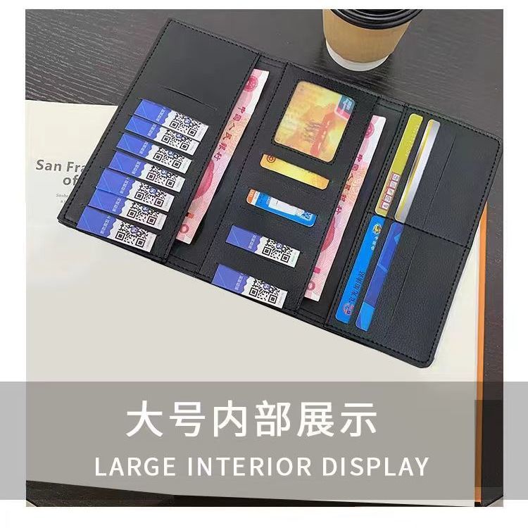 Sera Net Merah Houndstooth Dompet Wanita Serbaguna Korea Koin Lipat Tiga Klip Multi-Slot Kartu Lucu pemegang Kartu Kopling Panjang