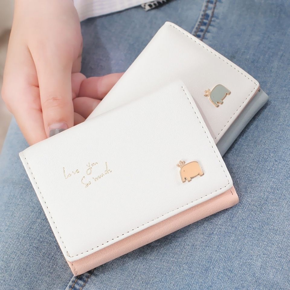 Sera Dompet Kecil Lucu 2021 Baru Korea Dompet Manis Sederhana Fashion Serbaguna 30% Off Kapasitas Besar Bayi Gajah Super Lucu