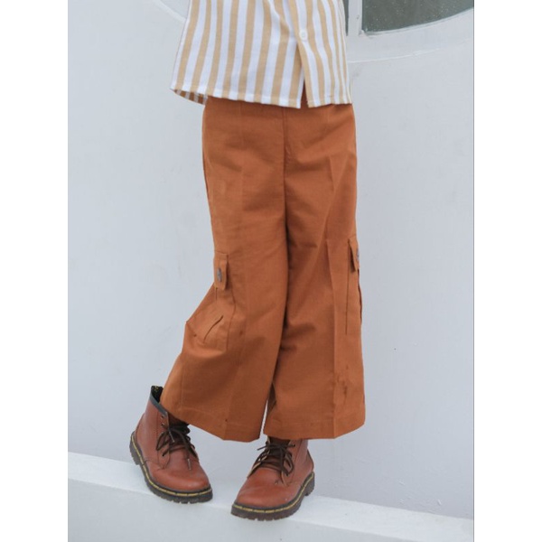 LONG CARGO PANTS - Promo 10.10 Celana  nyaman Anak Cewek Cowok katun Pants High Waist anak Laki Perempuan Lucu Murah 1-4 Tahun