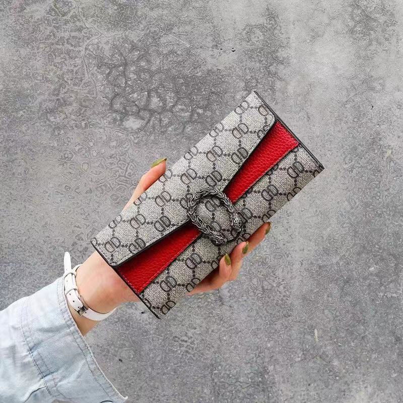 Sera ins baru Eropa dan Amerika high-end fashion dompet wanita panjang bagian ceruk dompet clutch bag multi-kartu tas kartu dompet koin