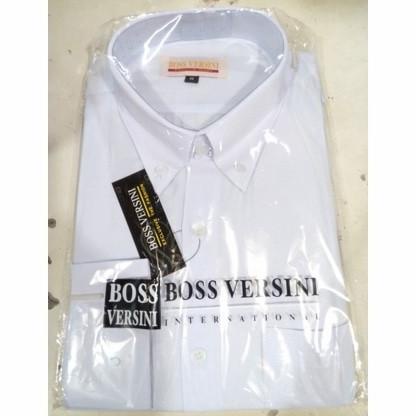kemeja boss / seragam putih polos LENGAN PANJANG REGULER ( VERSINI )