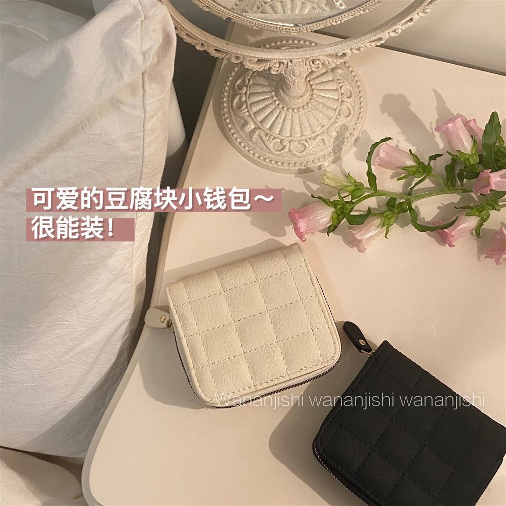 Sera Simple Small Wallet Ins Style Retro Women s PU Small Square Bag Dompet Sederhana Mahasiswa Mini Sederhana Yang Indah