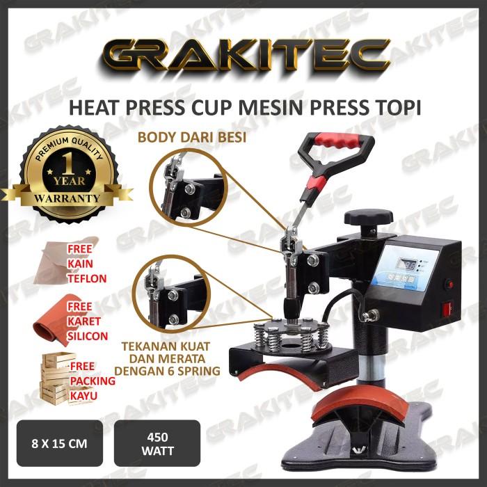 Terlariss Mesin Press Topi Multifungsi - Alat Pres Cetak Sablon Topi Polyflex