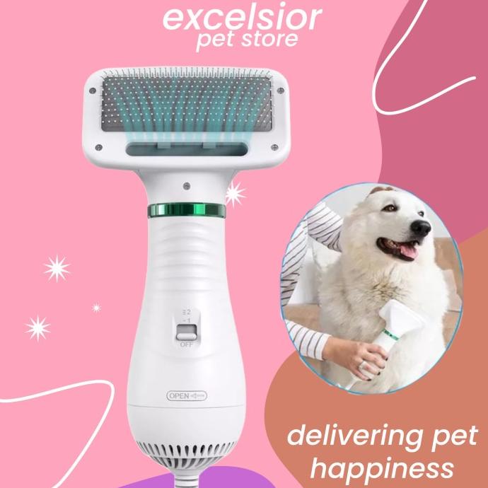 Sisir Blower Anjing Kucing Travel 2 In 1 / Pet Comb