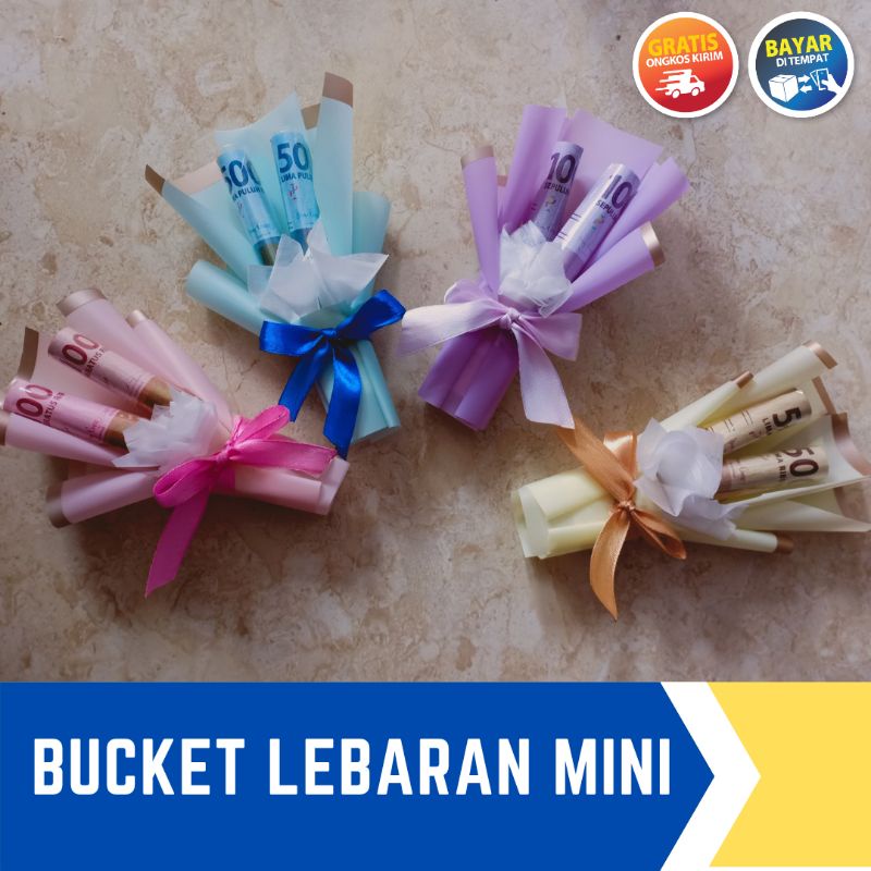 

Bucket uang lebaran mini / THR slot uang kosongan amplop hadiah wisuda hampers lebaran angpau