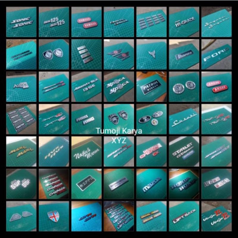 custom emblem alumunium