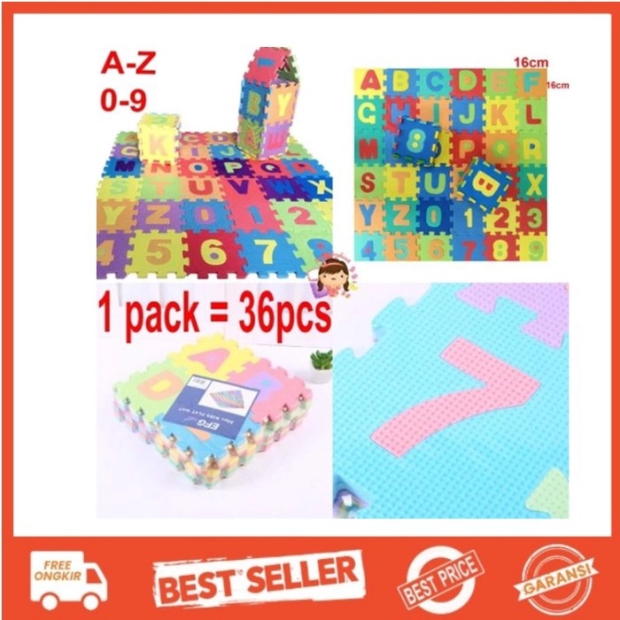 KARPET PUZZLE EVAMAT ABJAD GAMBAR ALFABET A Z MATRAS BERMAIN