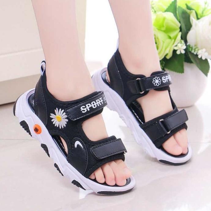 Sepatu Sandal Anak Korea Remaja Fashion Florist Sepatu Perempuan By