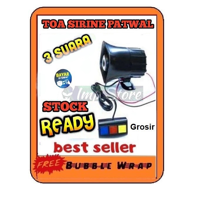 Terlaris Klakson / Toa Polisi / Patwal / Sirine 3 Suara - Klakson Toa 3 Suara