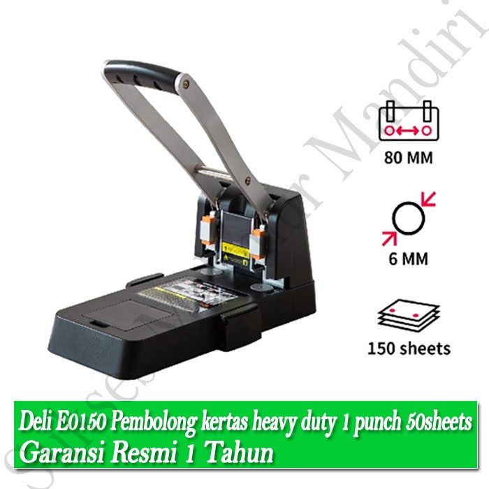 

Terlaris Deli Pembolong Kertas Heavy Duty 1 Punch 150Sheets Tekanan Lebih Ringa