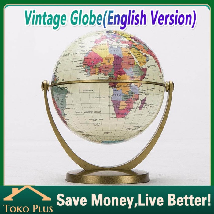 

Globe Peta Dunia Berputar Dekorasi Ruangan globe bola dunia