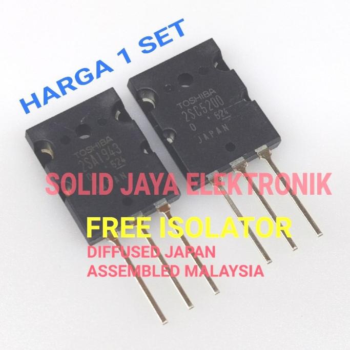 『Perdana』 TR TOSHIBA 2SA1943 2SC5200 SERI LOT 524 JAPAN JEPANG TRANSISTOR FINAL TOSHIBA ASLI 2 SA 19