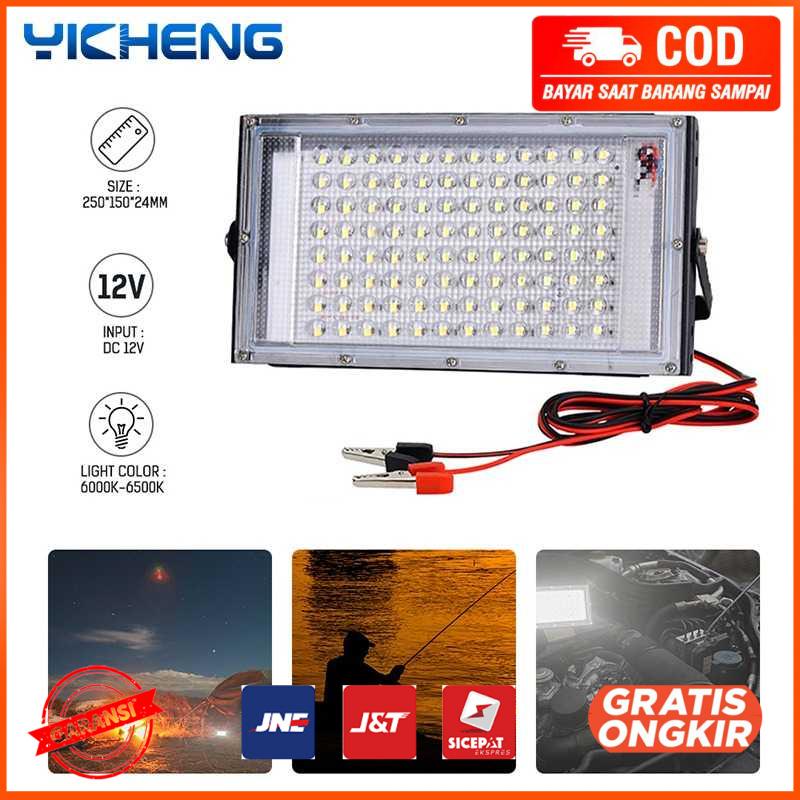 Lampu Sorot LED Outdoor Floodlight Cool White 12V 100W YC65