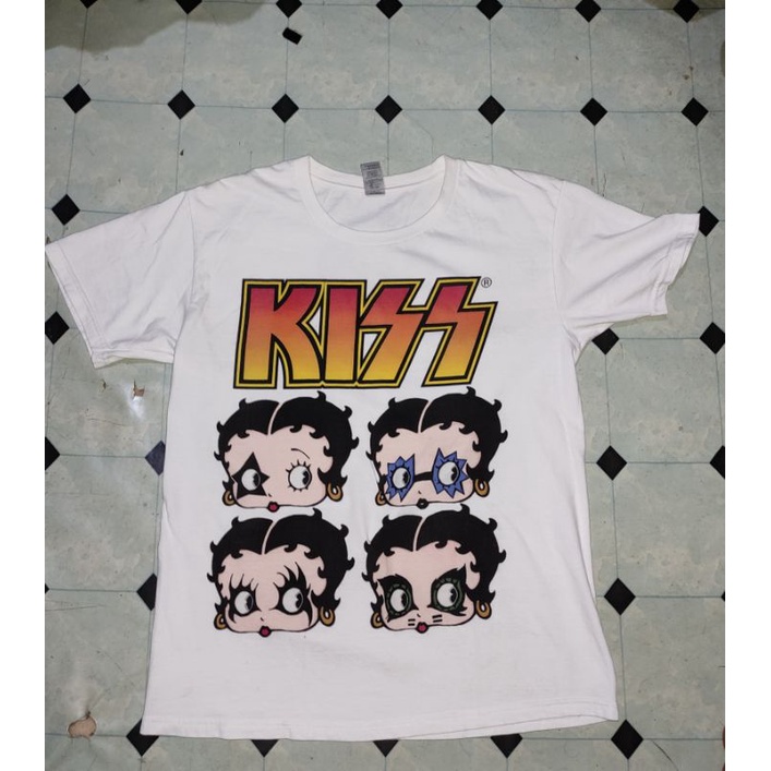 kaos kiss gambar kartun betty boop (SECOND/LELONG)