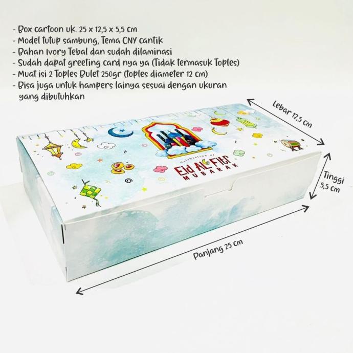 

Hampers Box Kue Kering Idul Fitri Dus Isi 2 Toples 250 Gr Kotak Hampers Kuker Limited Edition