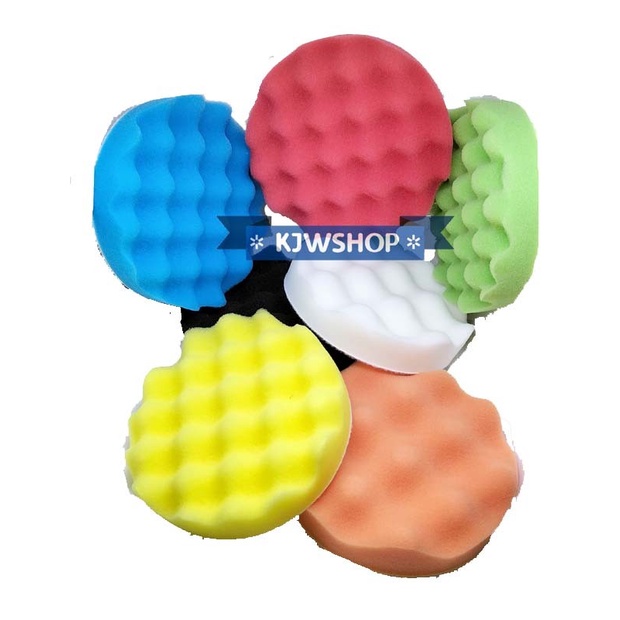 Sponge Wave Foam Velcro Pad 5inch Spon Gelombang 5" Busa Poles 5 inch murah