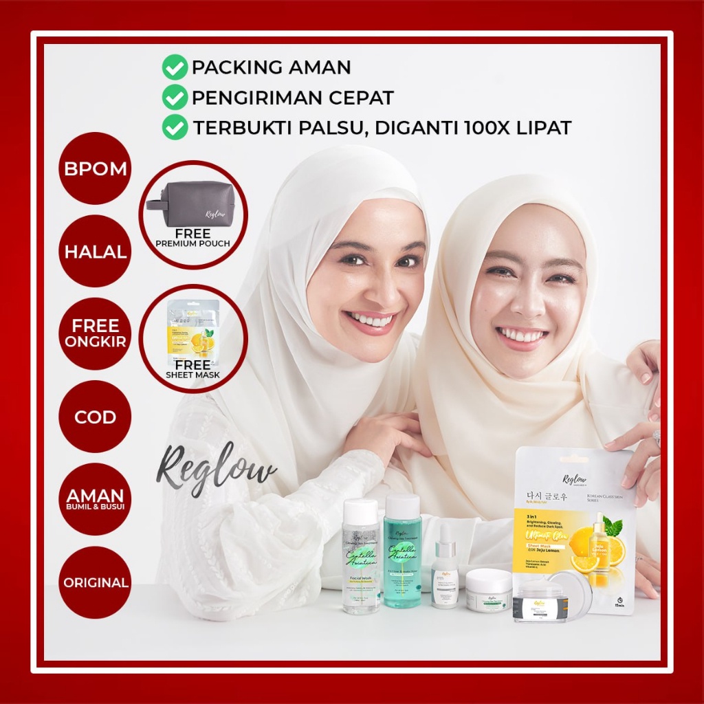 REGLOW Original Oleh Dr. Shindy Putri Sepaket Flek Dan Acne Treatment Skincare Perawatan Wajah Bahan