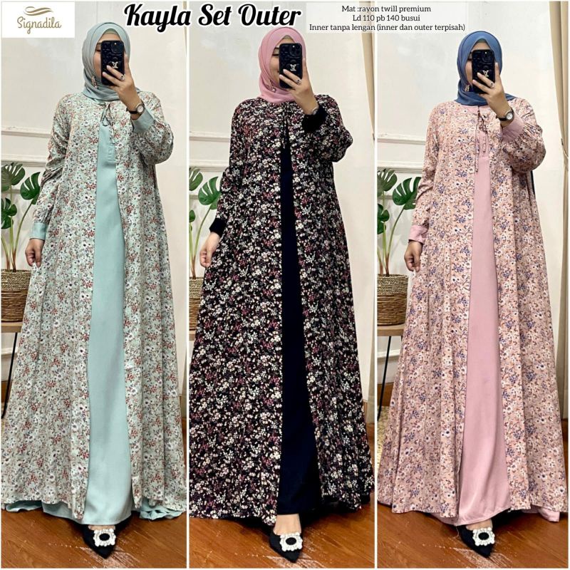 Kayla set Outer Inner Tanpa Lengan