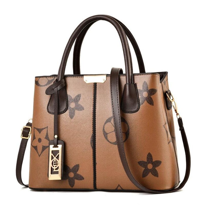Tas Wanita Branded Import Batam Handbag Selempang Ibu Kondangan Remaja - Brown Star
