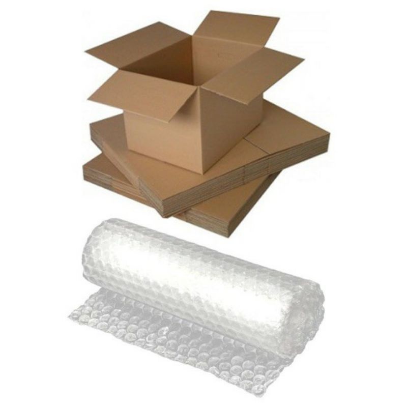 

Kardus dan Bubble warp untuk tambahan packing
