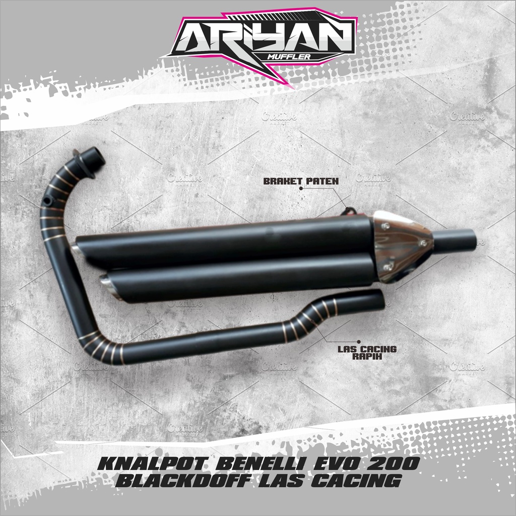 Knalpot Benelli Motobi 200 Evo Double Vannes ARIYANMUFFLER