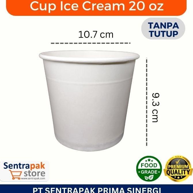 yang dicari] Ice Cream Cup 20 oz / 600ml - Paper Cup Es Cream 20 oz - Paper Cup Ice