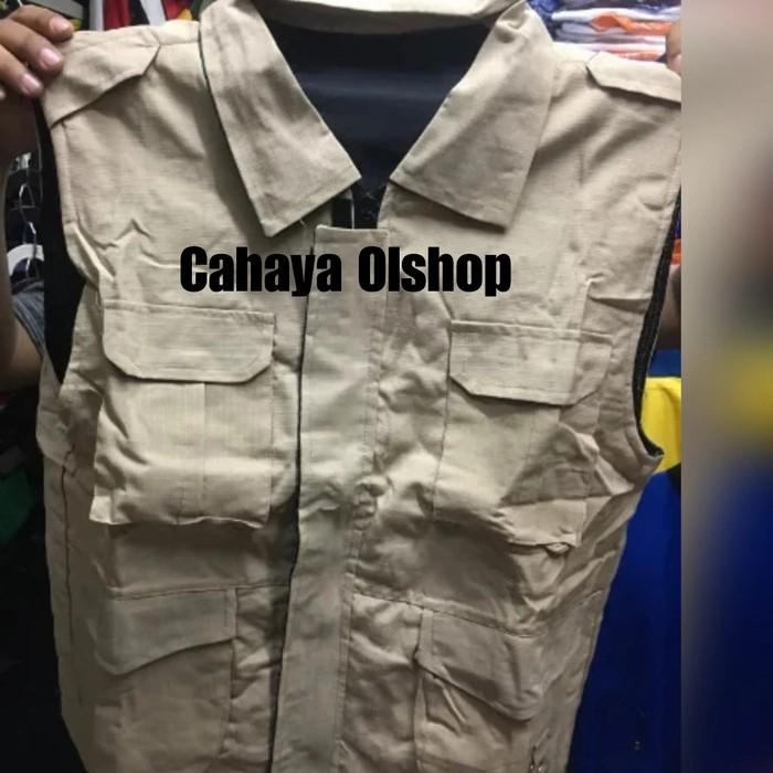 Terlaris Vest Rompi Ripstock Polos Rompi Hitam Merah Cream