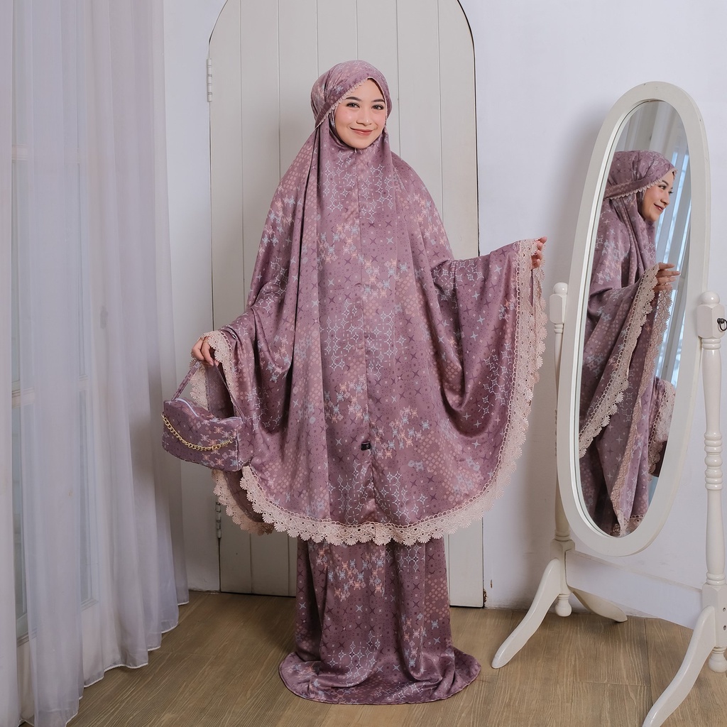 Ladybydiana SHOFIA PRAYER SET Mukenah Dewasa Travelling Bahan Maxmara Mewah dan Elegant