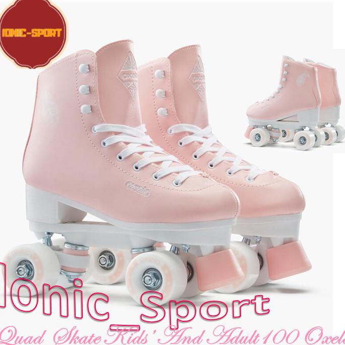 Sepatu Roda Anak Dewasa Quad Skate 100 Oxelo Artistic Roller Skating