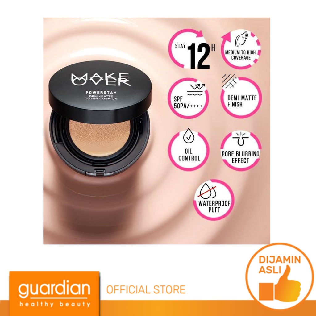 MAKE OVER Powerstay Demi Matte Cover Cushion - C41 Cool Sand 15g