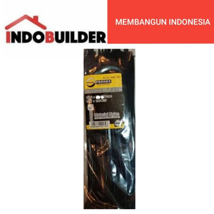 

Terlaris Klip Prohex Kabel Ties Hitam 5 X 400 Mm Cable Ties Isi 100 Pcs